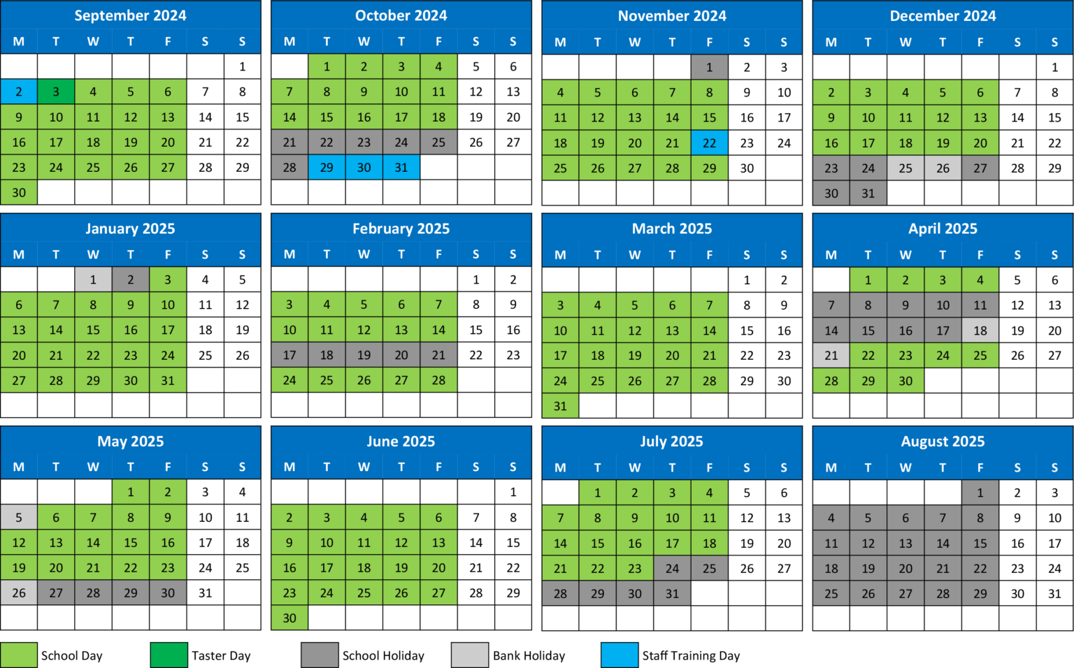 Calendar & Term Dates Hilltop Primary School